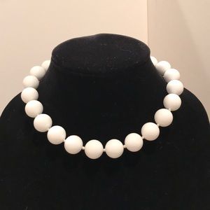 White bead necklace